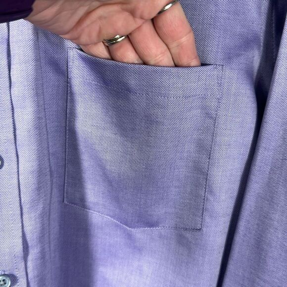 Donald J. Trump Signature Collection Non Iron Regular Fit Purple Dress shirt 17 - Picture 2 of 8
